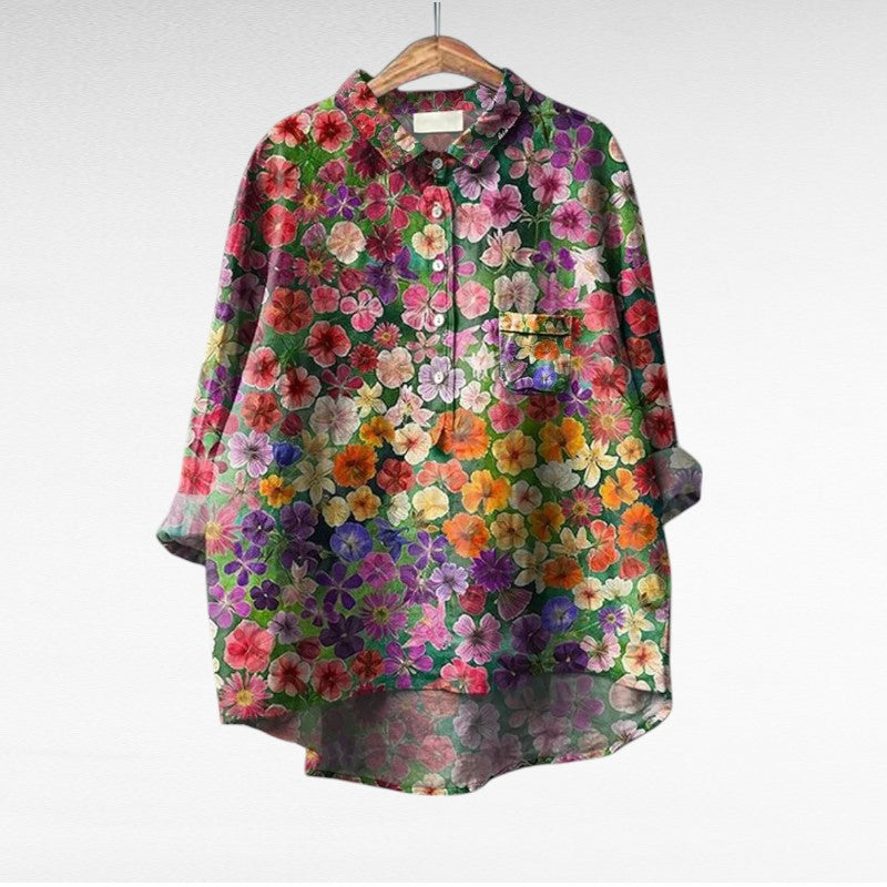 THERESY | Elegant Summer Linen Blouse – House Of Aoife Kinsale