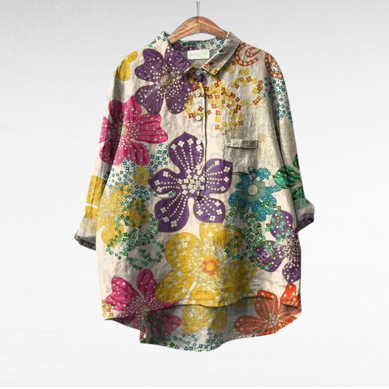 THERESY | Elegant Summer Linen Blouse – House Of Aoife Kinsale