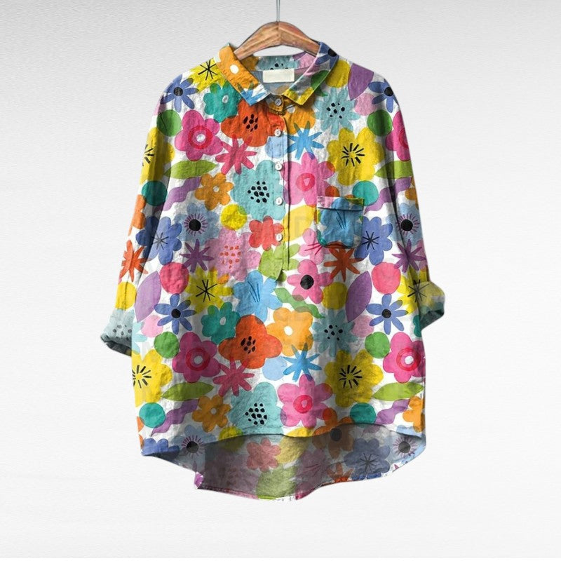 THERESY | Elegant Summer Linen Blouse – House Of Aoife Kinsale
